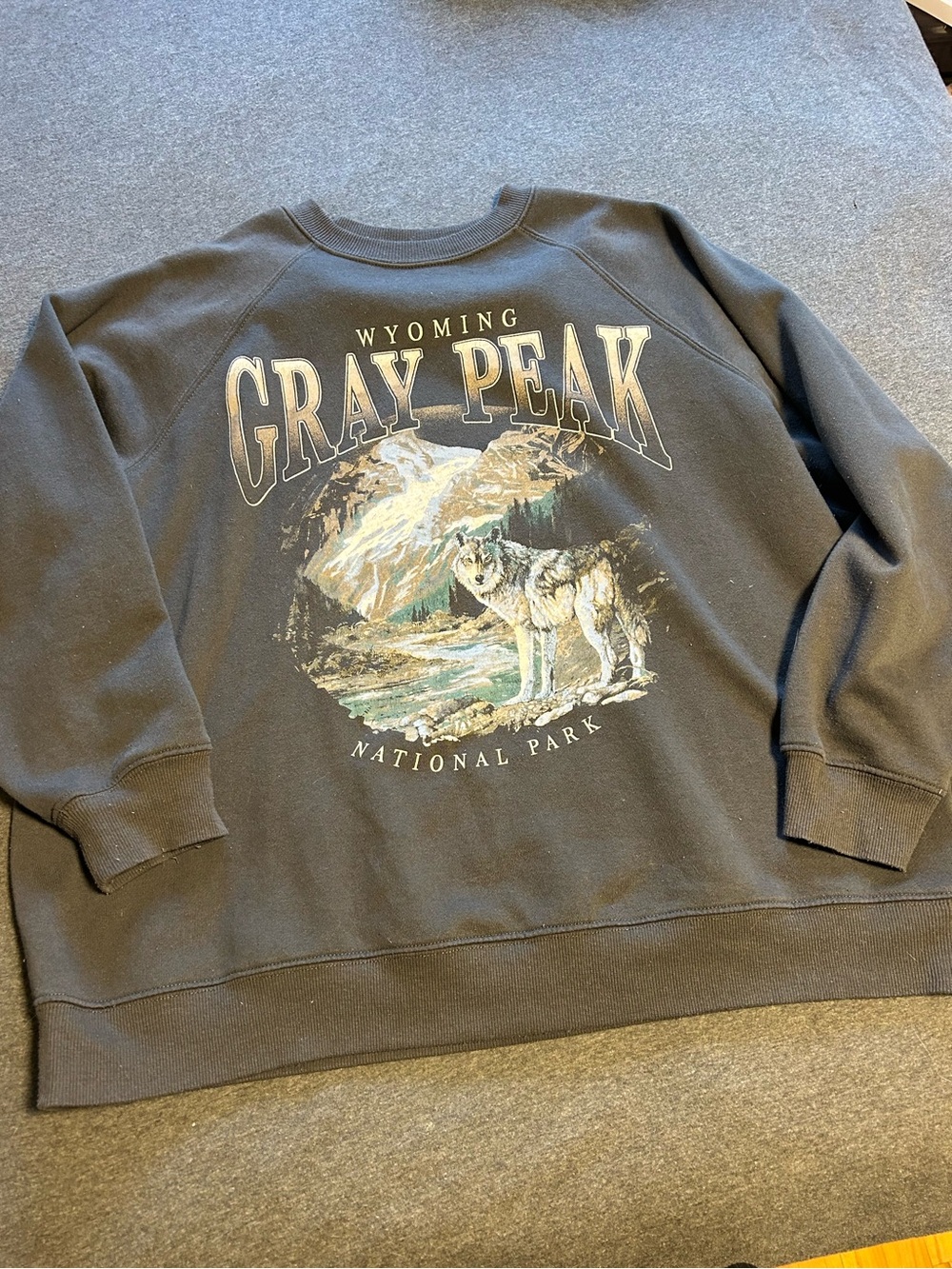 Gray Peak Wyoming National Park Graphic Crewneck